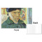 Van Gogh's Self Portrait with Bandaged Ear Disposable Paper Placemat - Front & Back
