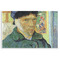 Van Gogh's Self Portrait with Bandaged Ear Disposable Paper Placemat - Front View