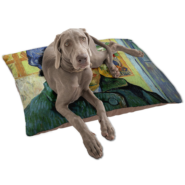 Van Gogh's Self Portrait with Bandaged Ear Dog Bed - Large LIFESTYLE