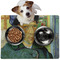 Van Gogh's Self Portrait with Bandaged Ear Dog Food Mat - Medium LIFESTYLE