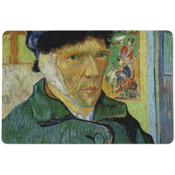 Custom Van Gogh's Self Portrait with Bandaged Ear Dog Food Mat