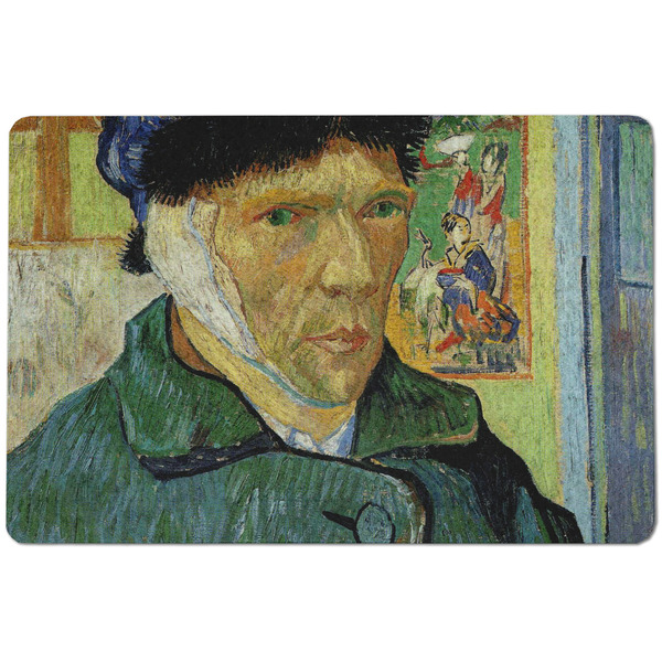 Van Gogh's Self Portrait with Bandaged Ear Dog Food Mat - Small without bowls