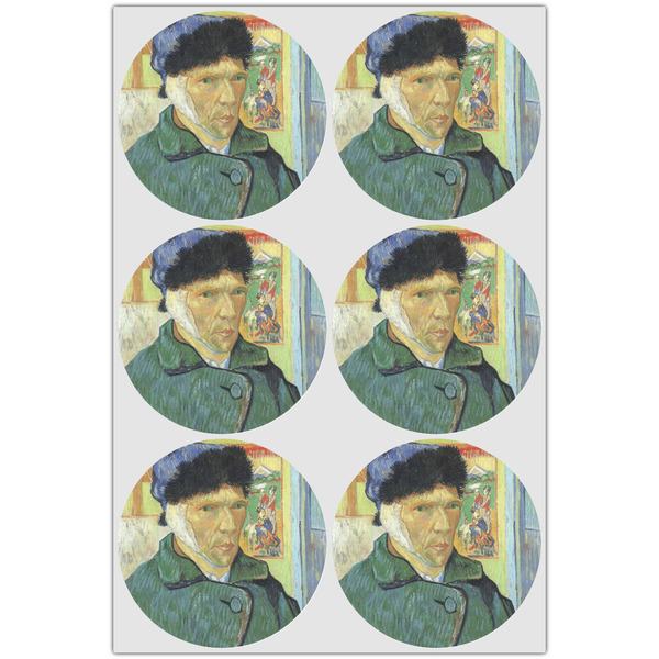 Van Gogh's Self Portrait with Bandaged Ear Drink Topper - Large - Set of 6