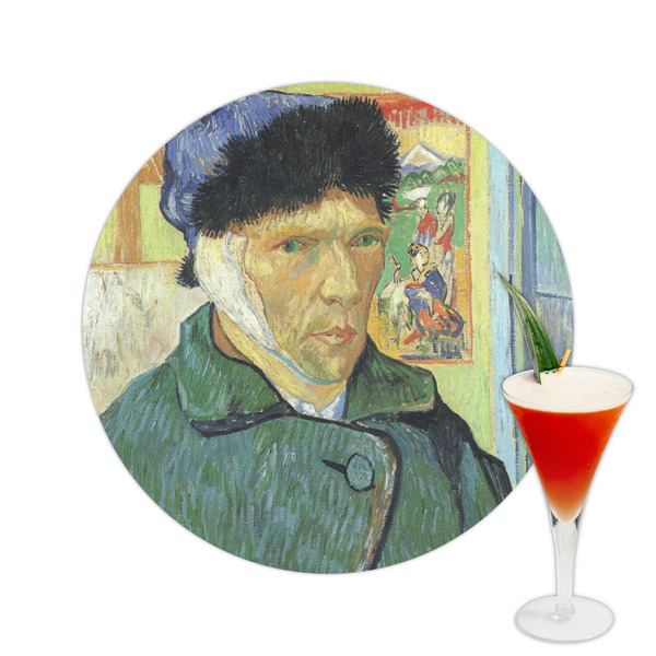 Custom Van Gogh's Self Portrait with Bandaged Ear Printed Drink Topper -  2.5"