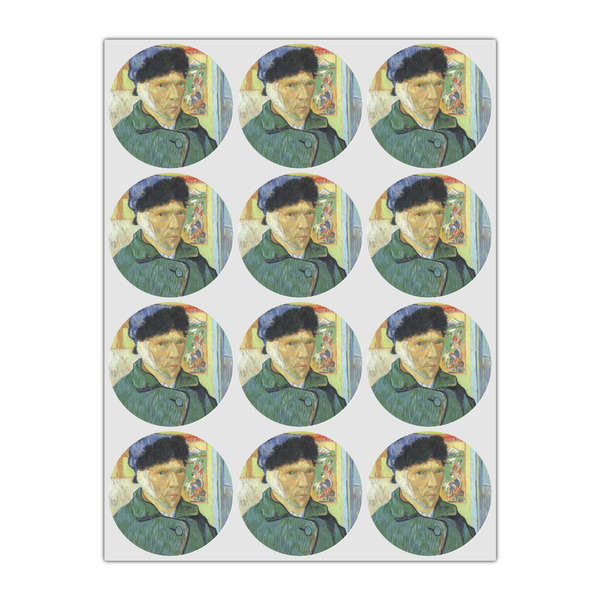 Van Gogh's Self Portrait with Bandaged Ear Drink Topper - Small - Set of 12