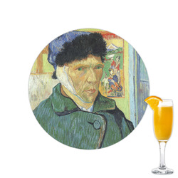 Van Gogh's Self Portrait with Bandaged Ear Printed Drink Topper - 2.15"