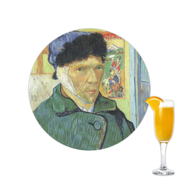 Custom Van Gogh's Self Portrait with Bandaged Ear Printed Drink Topper - 2.15"