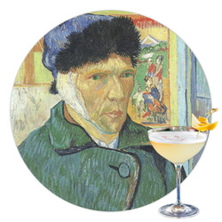 Van Gogh's Self Portrait with Bandaged Ear Printed Drink Topper - 3.5"