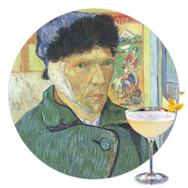 Custom Van Gogh's Self Portrait with Bandaged Ear Printed Drink Topper - 3.5"