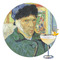 Van Gogh's Self Portrait with Bandaged Ear Printed Drink Topper - 3.5"