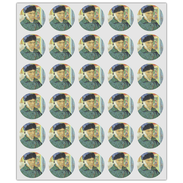 Van Gogh's Self Portrait with Bandaged Ear Drink Topper - XSmall - Set of 30
