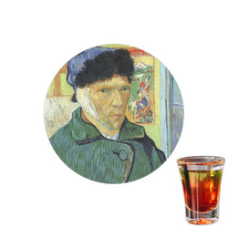 Van Gogh's Self Portrait with Bandaged Ear Printed Drink Topper - 1.5"