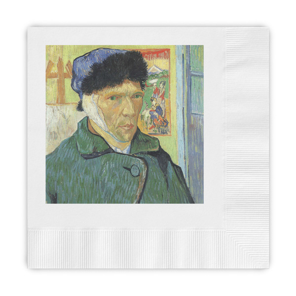 Custom Van Gogh's Self Portrait with Bandaged Ear Embossed Decorative Napkins