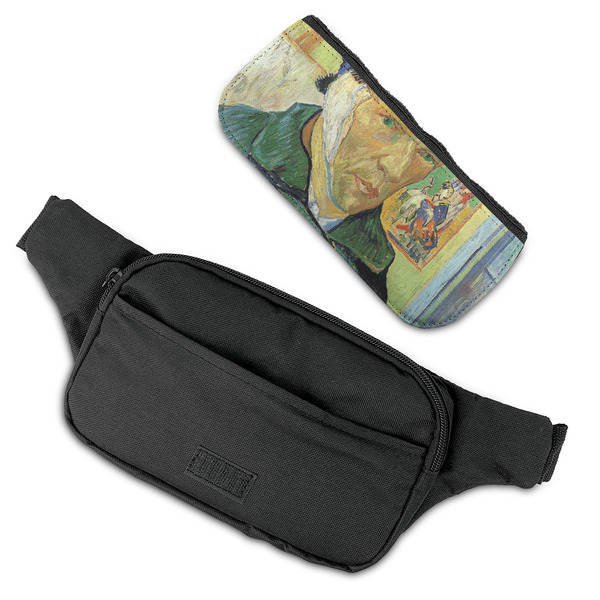 Van Gogh's Self Portrait with Bandaged Ear Fanny Packs - FLAT (flap off)