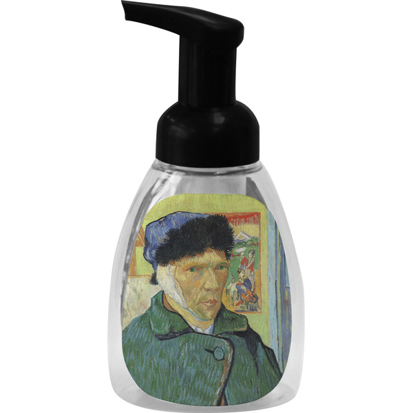 Custom Van Gogh's Self Portrait with Bandaged Ear Foam Soap Bottle - Black
