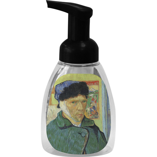Van Gogh's Self Portrait with Bandaged Ear Foam Soap Bottle - Black - Front