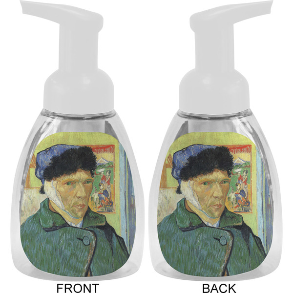 Van Gogh's Self Portrait with Bandaged Ear Foam Soap Bottle - White - Front & Back