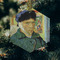 Van Gogh's Self Portrait with Bandaged Ear Frosted Glass Ornament - Hexagon (Lifestyle)