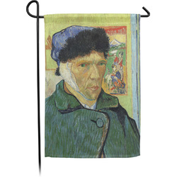 Van Gogh's Self Portrait with Bandaged Ear Small Garden Flag - Double Sided