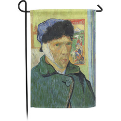 Van Gogh's Self Portrait with Bandaged Ear Small Garden Flag - Single Sided