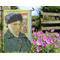 Van Gogh's Self Portrait with Bandaged Ear Garden Flag - Outside In Flowers