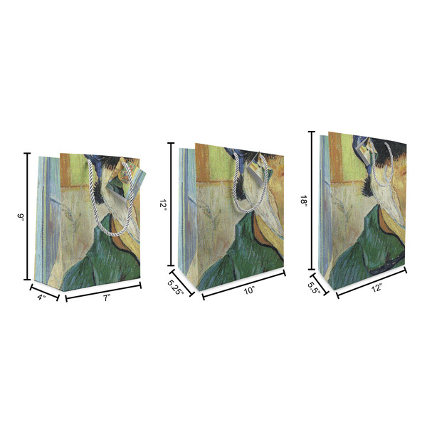 Van Gogh's Self Portrait with Bandaged Ear Gift Bags - All Sizes - Dimensions