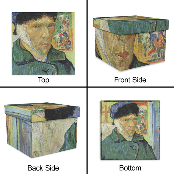 Van Gogh's Self Portrait with Bandaged Ear Gift Boxes with Lid - Canvas Wrapped - Large - Approval