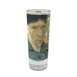 Van Gogh's Self Portrait with Bandaged Ear 2 oz Shot Glass -  Glass with Gold Rim - Single