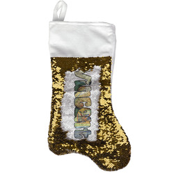 Van Gogh's Self Portrait with Bandaged Ear Reversible Sequin Stocking - Gold
