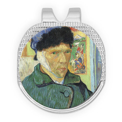 Van Gogh's Self Portrait with Bandaged Ear Golf Ball Marker - Hat Clip - Silver