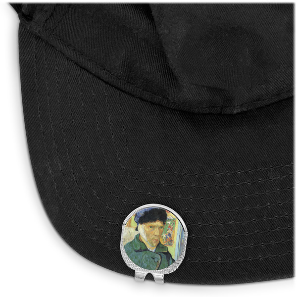 Van Gogh's Self Portrait with Bandaged Ear Golf Ball Marker Hat Clip - Main