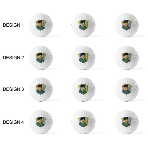 Van Gogh's Self Portrait with Bandaged Ear Golf Balls - Titleist - Set of 12 - APPROVAL