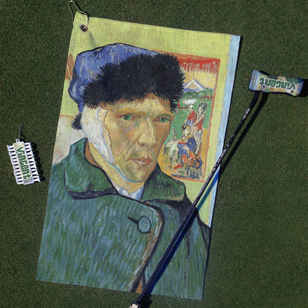Custom Van Gogh's Self Portrait with Bandaged Ear Golf Towel Gift Set