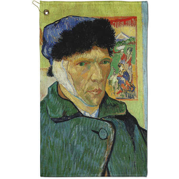 Custom Van Gogh's Self Portrait with Bandaged Ear Golf Towel - Poly-Cotton Blend - Small