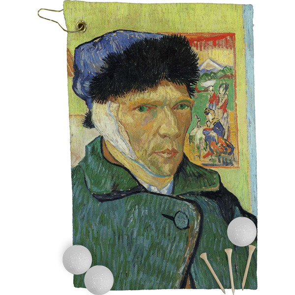 Van Gogh's Self Portrait with Bandaged Ear Golf Towel (Personalized) - FRONT (Small Full Print)
