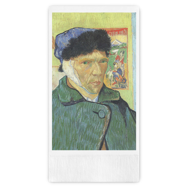 Custom Van Gogh's Self Portrait with Bandaged Ear Guest Napkins - Full Color - Embossed Edge