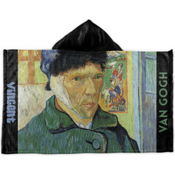 Van Gogh's Self Portrait with Bandaged Ear Kids Hooded Towel