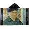 Van Gogh's Self Portrait with Bandaged Ear Hooded towel
