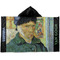 Van Gogh's Self Portrait with Bandaged Ear Kids Hooded Towel