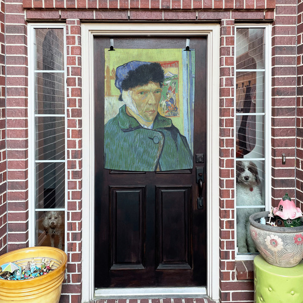 Van Gogh's Self Portrait with Bandaged Ear House Flags - Double Sided - (Over the door) LIFESTYLE