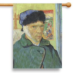 Van Gogh's Self Portrait with Bandaged Ear 28" House Flag - Single Sided