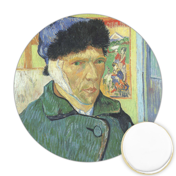Custom Van Gogh's Self Portrait with Bandaged Ear Printed Cookie Topper - Round