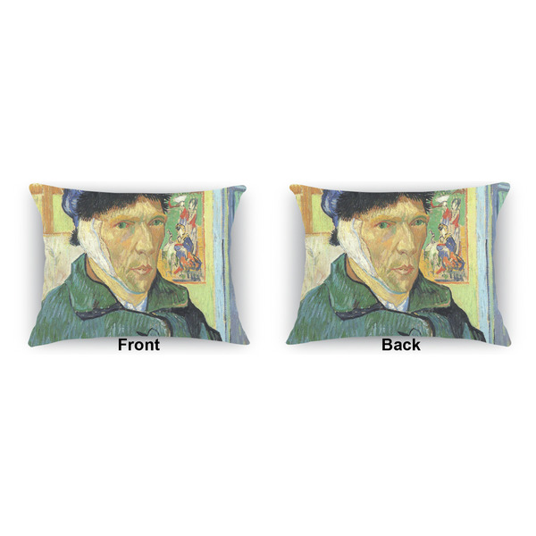 Van Gogh's Self Portrait with Bandaged Ear Indoor Rectangular Burlap Pillow (Front and Back)