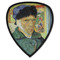 Van Gogh's Self Portrait with Bandaged Ear Iron On Patch - Shield - Style A - Front
