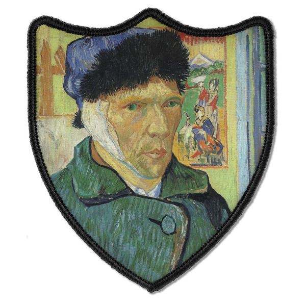 Custom Van Gogh's Self Portrait with Bandaged Ear Iron on Shield Patch B