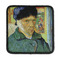 Van Gogh's Self Portrait with Bandaged Ear Iron On Patch -  Square - Front