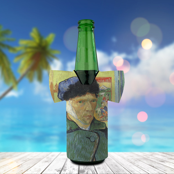 Van Gogh's Self Portrait with Bandaged Ear Jersey Bottle Cooler - LIFESTYLE