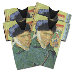 Van Gogh's Self Portrait with Bandaged Ear Jersey Bottle Cooler - Set of 4