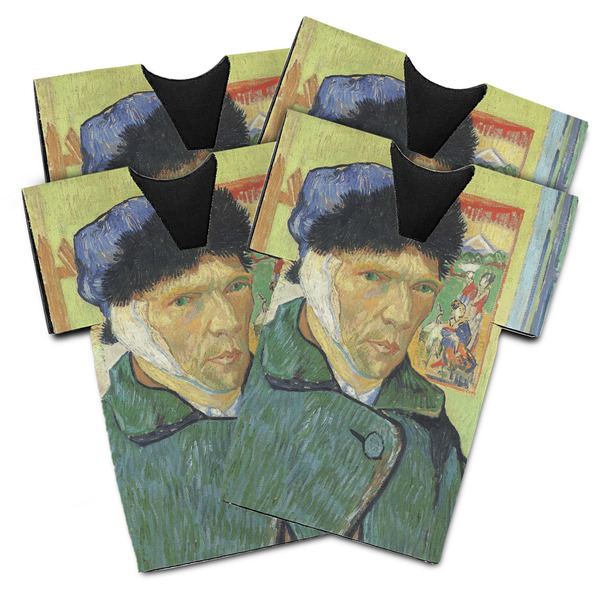 Custom Van Gogh's Self Portrait with Bandaged Ear Jersey Bottle Cooler - Set of 4