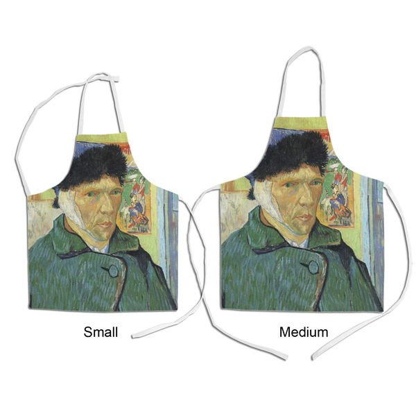 Van Gogh's Self Portrait with Bandaged Ear Kid's Aprons - Comparison